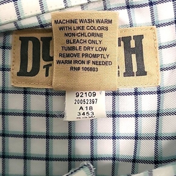 Duluth Trading Co. Men's Shirt Size 3XL Short Sleeve Button Down Collar Checked - Picture 5 of 8